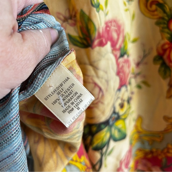 Aratta Silent Journey Sheer Striped Embroidered Button Front Top Size M - Picture 7 of 9